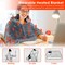 31in USB Heated Blanket Electric Heated Blanket Heated Poncho Shawl Wrap Throw with Zipper and Washable